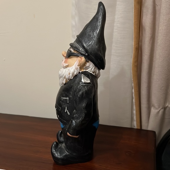 Vintage HARLEY DAVIDSON Biker Gnome  Motorcycle Leather Man Cave Decor - Picture 4 of 16